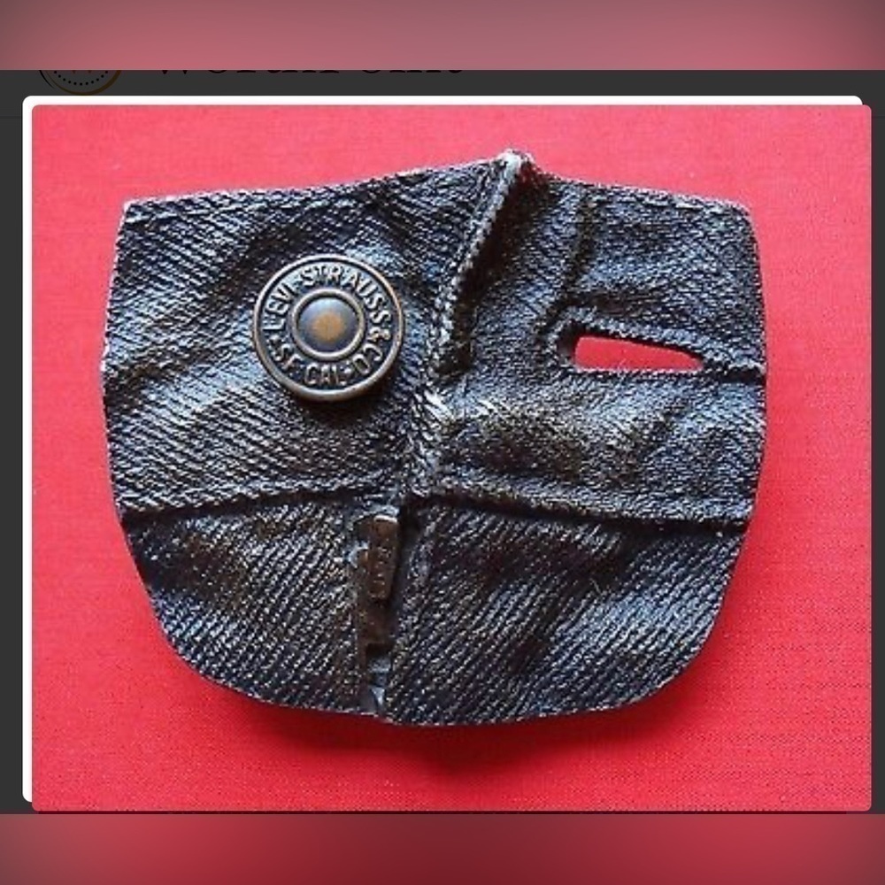 VINTAGE 1976 LEVI STRAUSS & CO. CLOTHING ADVERTISEMENT BERGAMOT BUCKLE RARE